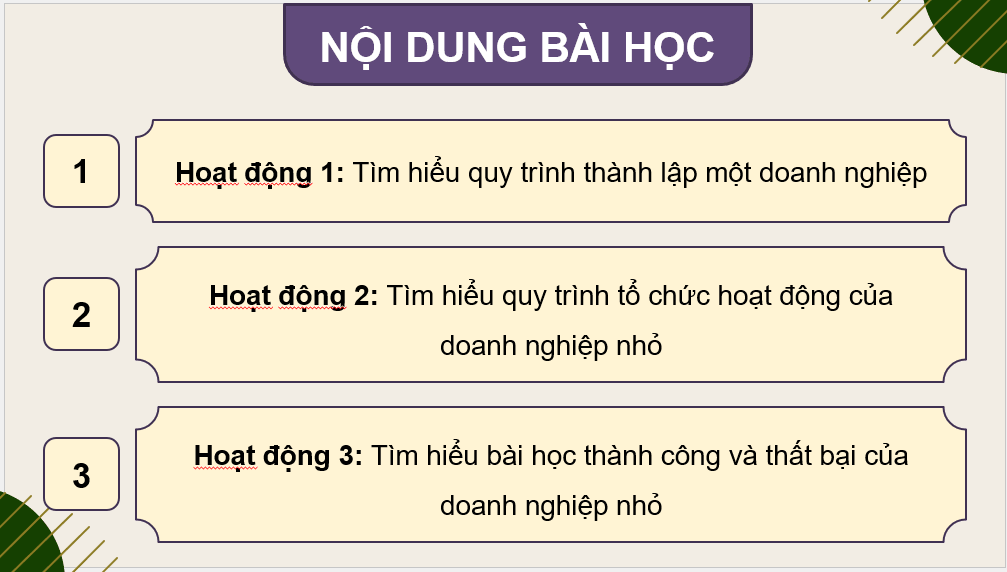 Giáo án điện tử Chuyên đề KTPL 10 Kết nối tri thức Bài 5: Tổ chức, hoạt động của doanh nghiệp nhỏ | PPT Chuyên đề Kinh tế Pháp luật 10