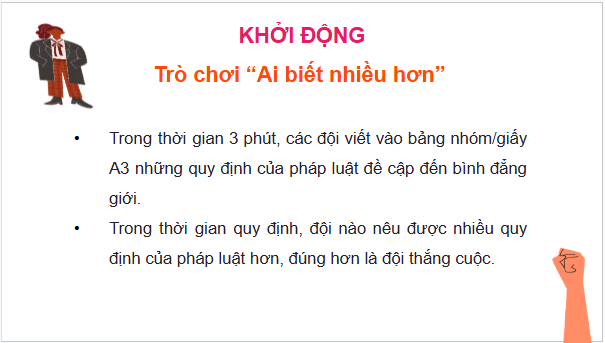 Giáo án điện tử KTPL 11 Cánh diều Bài 11: Bình đẳng giới trong đời sống xã hội | PPT Kinh tế Pháp luật 11