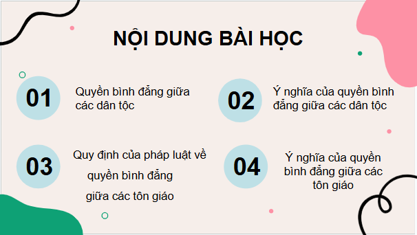 Giáo án điện tử KTPL 11 Cánh diều Bài 12: Quyền bình đẳng giữa các dân tộc, tôn giáo | PPT Kinh tế Pháp luật 11