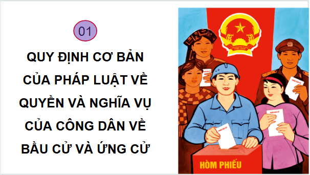 Giáo án điện tử KTPL 11 Cánh diều Bài 14: Quyền và nghĩa vụ công dân về bầu cử và ứng cử | PPT Kinh tế Pháp luật 11