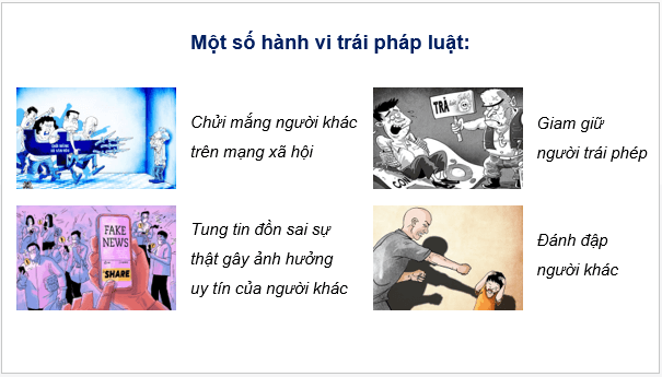 Giáo án điện tử KTPL 11 Cánh diều Bài 17: Quyền bất khả xâm phạm về thân thể, được pháp luật bảo hộ về tính mạng, sức khỏe, danh dự và nhân phẩm | PPT Kinh tế Pháp luật 11