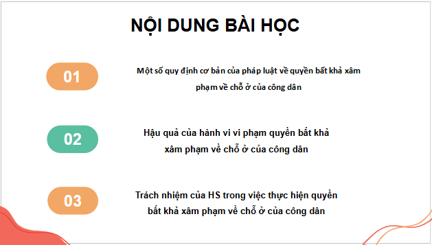 Giáo án điện tử KTPL 11 Kết nối tri thức Bài 18: Quyền bất khả xâm phạm về chỗ ở của công dân | PPT Kinh tế Pháp luật 11