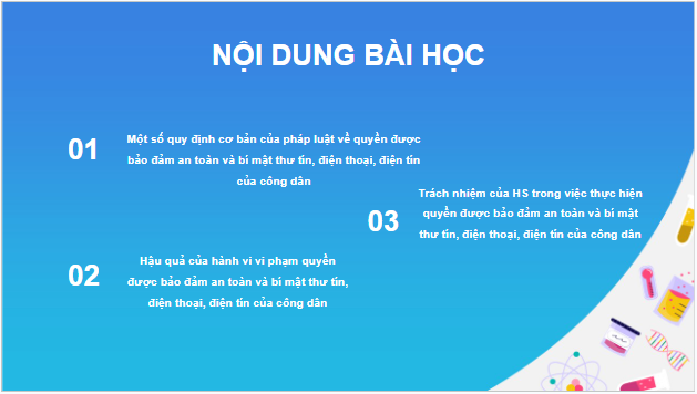 Giáo án điện tử KTPL 11 Kết nối tri thức Bài 19: Quyền được đảm bảo an toàn và bí mật thư tín, điện thoại, điện tín của công dân | PPT Kinh tế Pháp luật 11