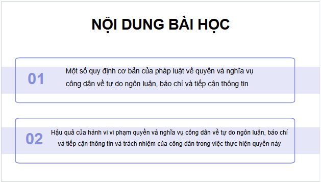 Giáo án điện tử KTPL 11 Chân trời sáng tạo Bài 20: Quyền và nghĩa vụ công dân về tự do ngôn luận, báo chí và tiếp cận thông tin | PPT Kinh tế Pháp luật 11