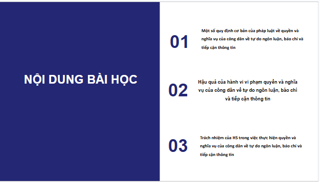 Giáo án điện tử KTPL 11 Kết nối tri thức Bài 20: Quyền và nghĩa vụ của công dân về tự do ngôn luận, báo chí và tiếp cận thông tin | PPT Kinh tế Pháp luật 11