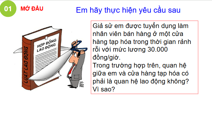 Giáo án điện tử Chuyên đề KTPL 11 Kết nối tri thức Bài 7: Khái niệm, các nguyên tắc cơ bản của pháp luật lao động | PPT Chuyên đề Kinh tế Pháp luật 11