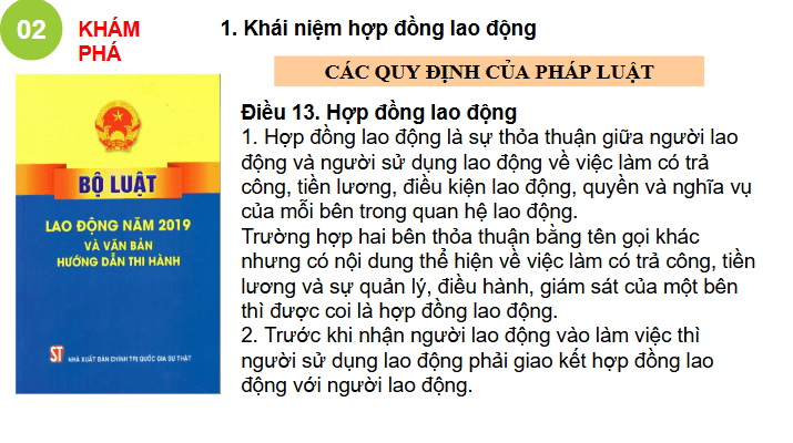 Giáo án điện tử Chuyên đề KTPL 11 Kết nối tri thức Bài 8: Một số quy định của pháp luật lao động về hợp đồng lao động, tiền lương và thưởng, bảo hiểm xã hội | PPT Chuyên đề Kinh tế Pháp luật 11