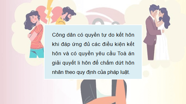 Giáo án điện tử KTPL 12 Kết nối tri thức Bài 10: Quyền và nghĩa vụ của công dân trong hôn nhân và gia đình | PPT Kinh tế Pháp luật 12