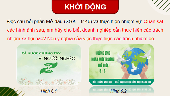 Giáo án điện tử KTPL 12 Chân trời sáng tạo Bài 6: Trách nhiệm xã hội của doanh nghiệp | PPT Kinh tế Pháp luật 12