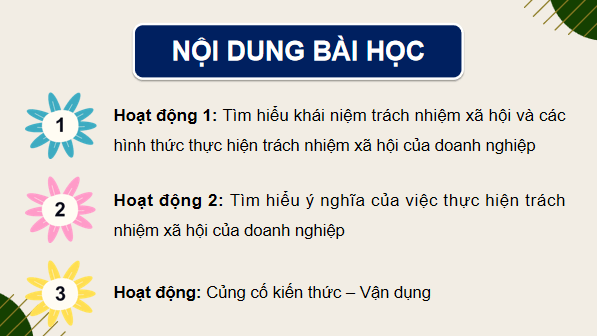 Giáo án điện tử KTPL 12 Chân trời sáng tạo Bài 6: Trách nhiệm xã hội của doanh nghiệp | PPT Kinh tế Pháp luật 12