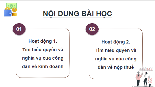 Giáo án điện tử KTPL 12 Kết nối tri thức Bài 8: Quyền và nghĩa vụ của công dân về kinh doanh và nộp thuế | PPT Kinh tế Pháp luật 12