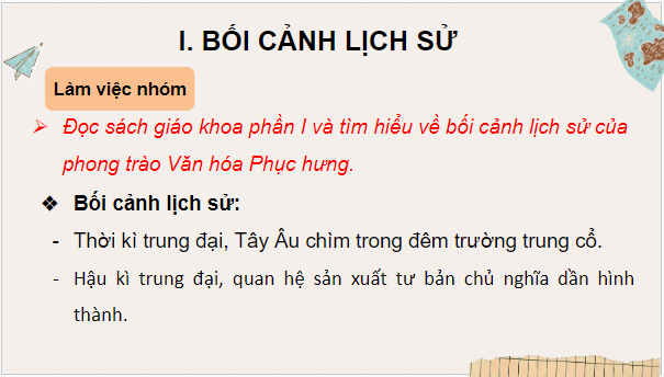 Giáo án điện tử Lịch Sử 10 Chân trời sáng tạo Bài 10: Văn minh tây âu thời phục hưng | PPT Lịch Sử 10