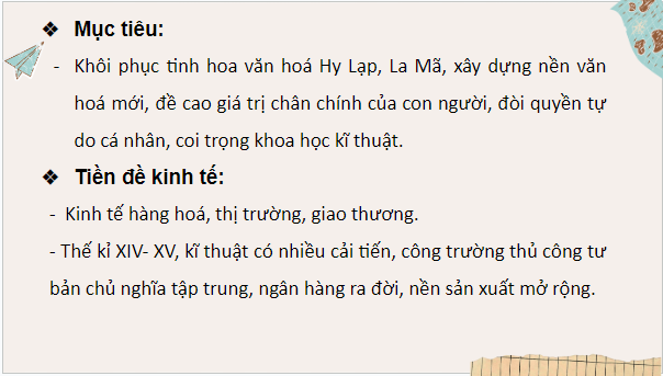 Giáo án điện tử Lịch Sử 10 Chân trời sáng tạo Bài 10: Văn minh tây âu thời phục hưng | PPT Lịch Sử 10