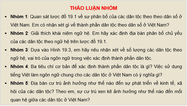 Giáo án điện tử Lịch Sử 10 Chân trời sáng tạo Bài 19: Các dân tộc trên đất nước Việt Nam | PPT Lịch Sử 10