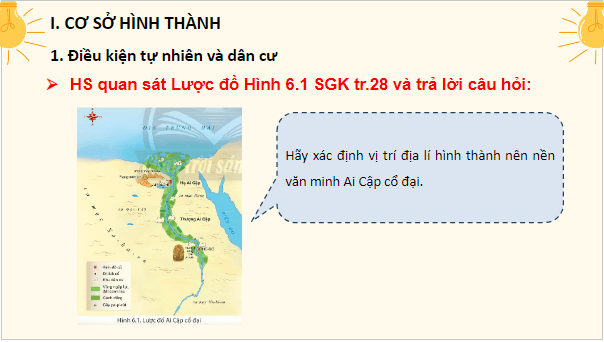 Giáo án điện tử Lịch Sử 10 Chân trời sáng tạo Bài 6: Văn minh Ai Cập | PPT Lịch Sử 10