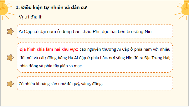 Giáo án điện tử Lịch Sử 10 Chân trời sáng tạo Bài 6: Văn minh Ai Cập | PPT Lịch Sử 10