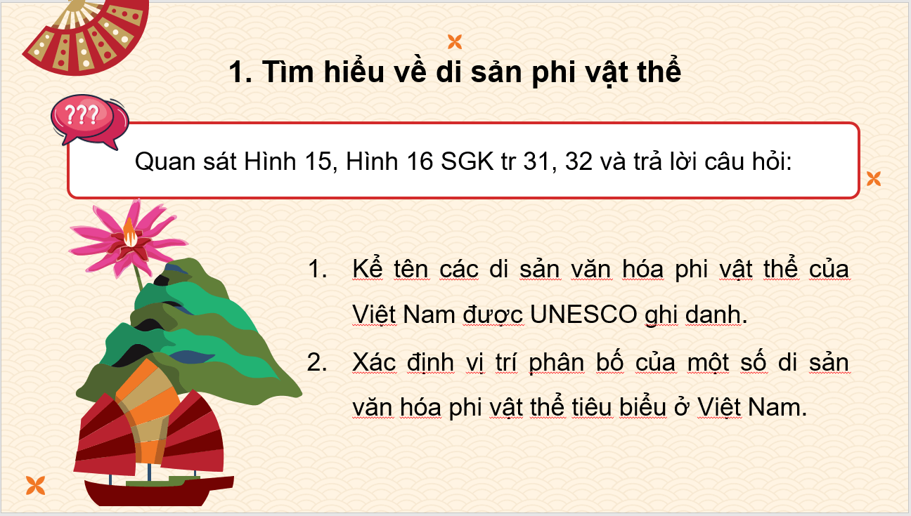 Giáo án điện tử Chuyên đề Sử 10 Kết nối tri thức Một số di sản văn hóa tiêu biểu ở Việt Nam | PPT Chuyên đề Lịch sử 10