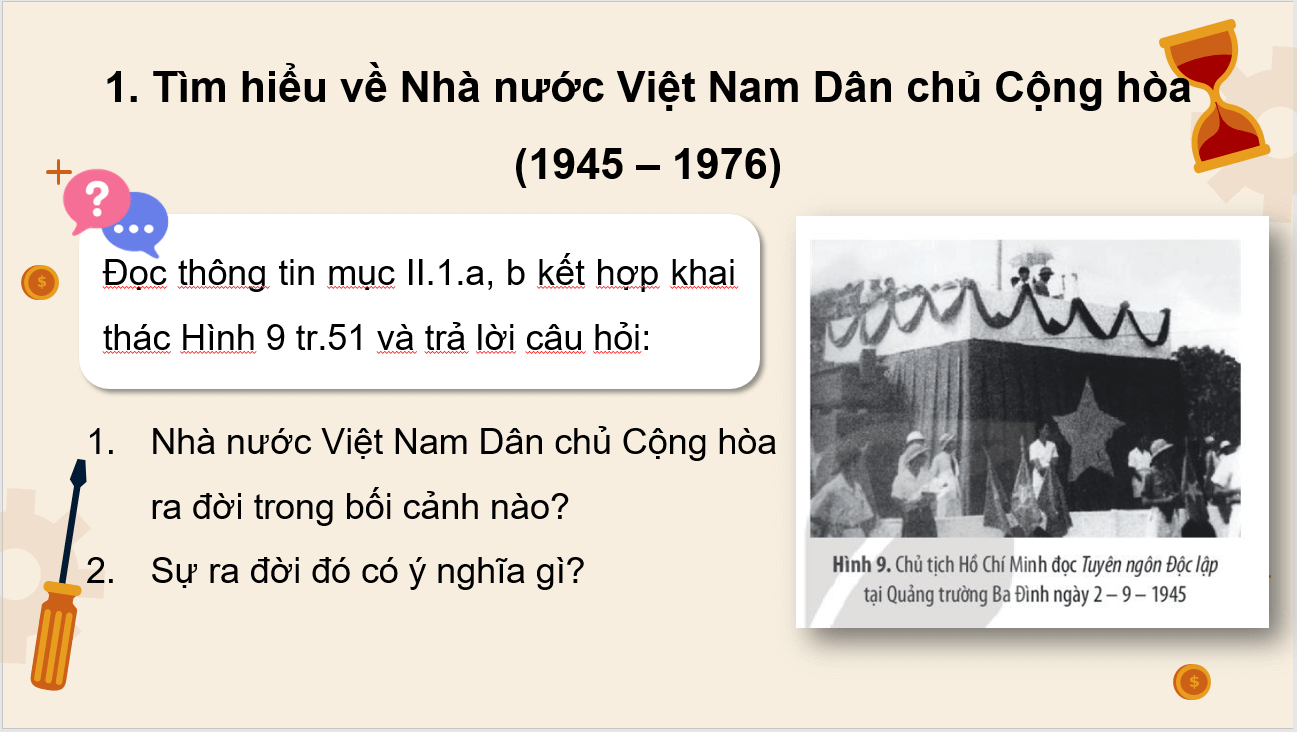 Giáo án điện tử Chuyên đề Sử 10 Kết nối tri thức Nhà nước Việt Nam từ năm 1945 đến nay | PPT Chuyên đề Lịch sử 10