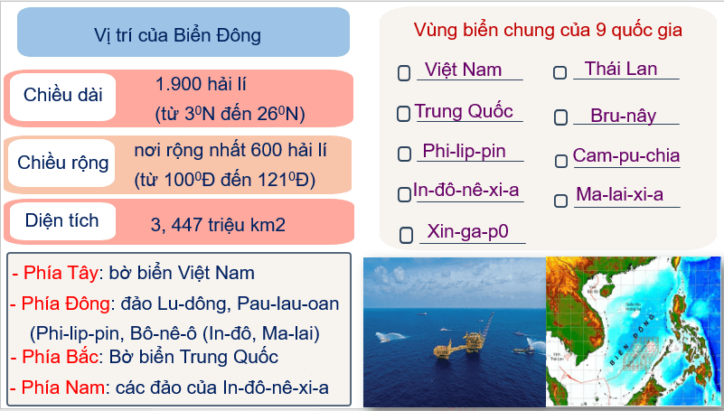 Giáo án điện tử Lịch Sử 11 Chân trời sáng tạo Bài 12: Vị trí và tầm quan trọng của Biển Đông | PPT Lịch Sử 11