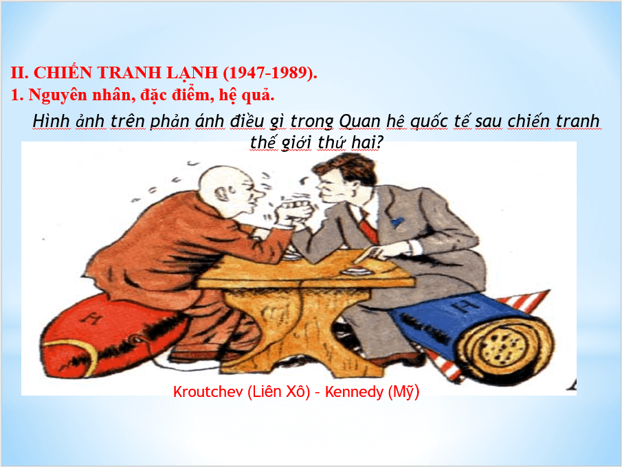 Giáo án điện tử Chuyên đề Sử 11 Kết nối tri thức Giáo án điện tử Chiến tranh lạnh | PPT Chuyên đề Lịch sử 11