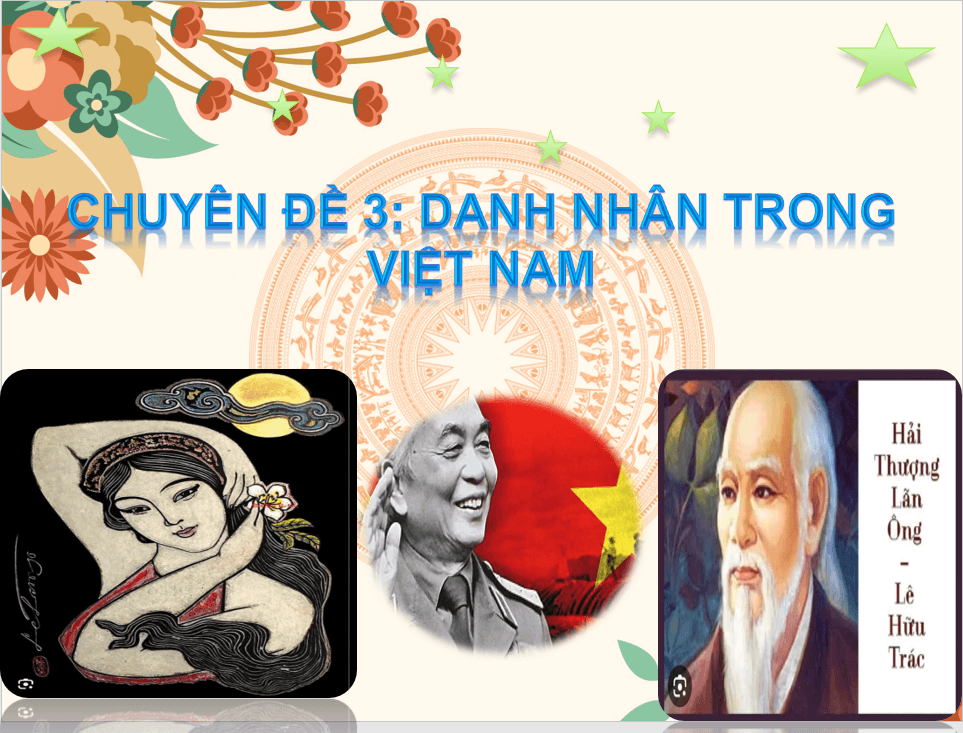 Giáo án điện tử Chuyên đề Sử 11 Kết nối tri thức Giáo án điện tử Khái quát về danh nhân trong lịch sử dân tộc | PPT Chuyên đề Lịch sử 11