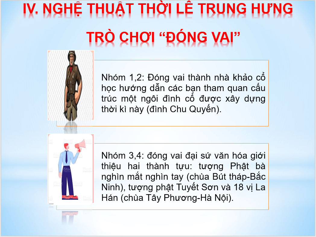 Giáo án điện tử Chuyên đề Sử 11 Kết nối tri thức Giáo án điện tử Nghệ thuật thời Lê Trung Hưng | PPT Chuyên đề Lịch sử 11