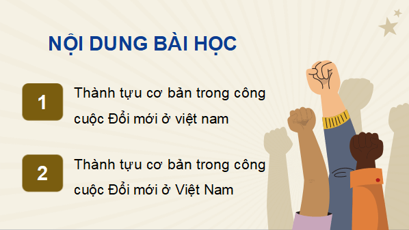 Giáo án điện tử Lịch Sử 12 Kết nối Bài 11: Thành tựu cơ bản và bài học của công cuộc Đổi mới ở Việt Nam từ năm 1986 đến nay | PPT Sử 12 Kết nối tri thức