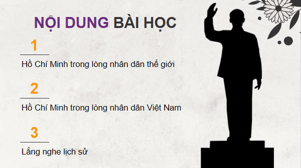 Giáo án điện tử Lịch Sử 12 Chân trời Bài 16: Dấu ấn Hồ Chí Minh trong lòng nhân dân thế giới và Việt Nam | PPT Sử 12 Chân trời sáng tạo