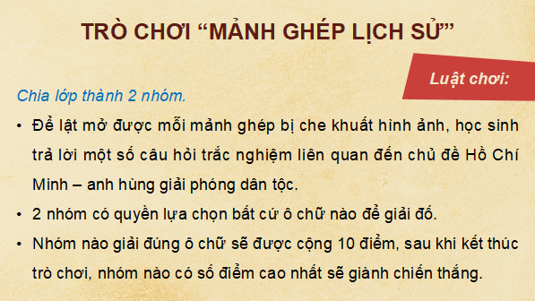 Giáo án điện tử Lịch Sử 12 Kết nối Bài 16: Hồ Chí Minh - Anh hùng giải phóng dân tộc | PPT Sử 12 Kết nối tri thức