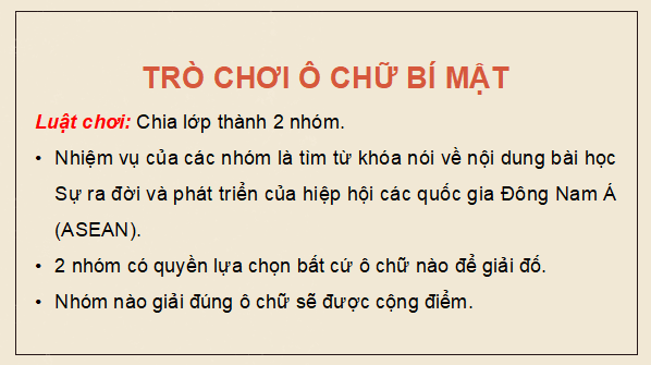 Giáo án điện tử Lịch Sử 12 Cánh diều Bài 4: Sự ra đời và phát triển của Hiệp hội các quốc gia Đông Nam Á (ASEAN) | PPT Lịch Sử 12