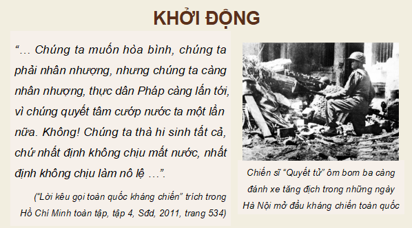 Giáo án điện tử Lịch Sử 12 Cánh diều Bài 7: Cuộc kháng chiến chống thực dân Pháp (1945 - 1954) | PPT Lịch Sử 12