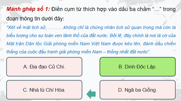 Giáo án điện tử Lịch Sử 12 Chân trời Bài 8: Cuộc kháng chiến chống Mỹ, cứu nước (1954 - 1975) | PPT Sử 12 Chân trời sáng tạo