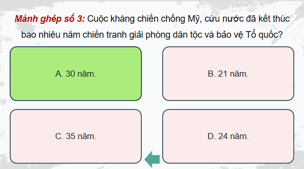 Giáo án điện tử Lịch Sử 12 Chân trời Bài 8: Cuộc kháng chiến chống Mỹ, cứu nước (1954 - 1975) | PPT Sử 12 Chân trời sáng tạo