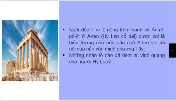 Giáo án điện tử Lịch Sử 6 Chân trời sáng tạo Bài 10: Hy Lạp cổ đại | PPT Lịch Sử 6