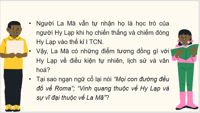 Giáo án điện tử Lịch Sử 6 Chân trời sáng tạo Bài 11: La Mã cổ đại | PPT Lịch Sử 6