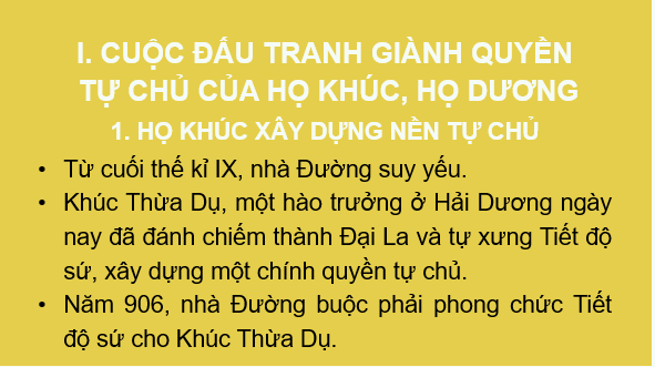 Giáo án điện tử Lịch Sử 6 Chân trời sáng tạo Bài 19: Bước ngoặt lịch sử đầu thế kỉ X | PPT Lịch Sử 6