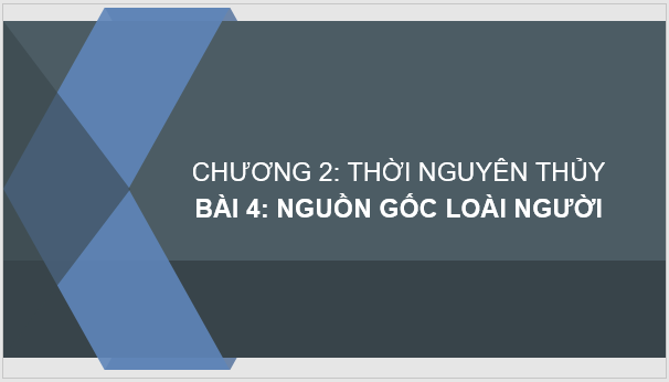 Giáo án điện tử Lịch Sử 6 Kết nối tri thức Bài 4: Nguồn gốc loài người | PPT Lịch Sử 6