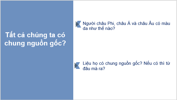 Giáo án điện tử Lịch Sử 6 Kết nối tri thức Bài 4: Nguồn gốc loài người | PPT Lịch Sử 6