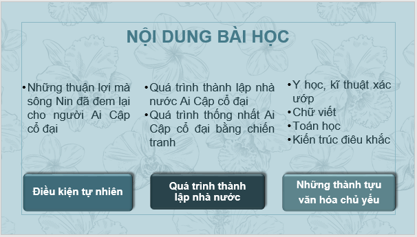 Giáo án điện tử Lịch Sử 6 Chân trời sáng tạo Bài 6: Ai Cập cổ đại | PPT Lịch Sử 6