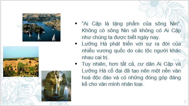 Giáo án điện tử Lịch Sử 6 Cánh diều Bài 6: Ai Cập và Lưỡng Hà cổ đại | PPT Lịch Sử 6