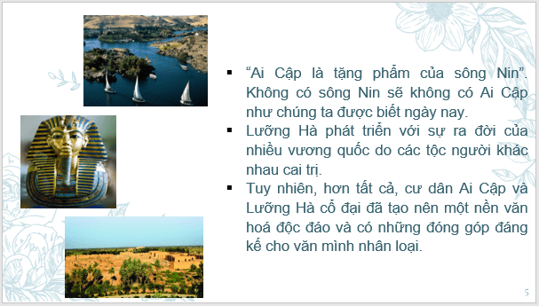 Giáo án điện tử Lịch Sử 6 Kết nối tri thức Bài 7: Ai Cập và Lưỡng Hà cổ đại | PPT Lịch Sử 6