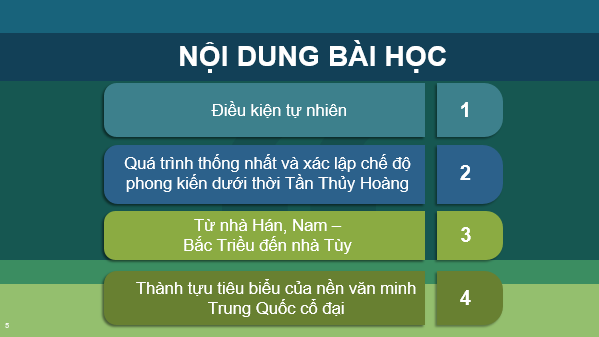 Giáo án điện tử Lịch Sử 6 Chân trời sáng tạo Bài 9: Trung Quốc từ thời cổ đại đến thế kỉ VII | PPT Lịch Sử 6