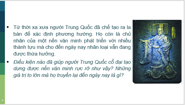 Giáo án điện tử Lịch Sử 6 Kết nối tri thức Bài 9: Trung Quốc từ thời cổ đại đến thế kỉ VII | PPT Lịch Sử 6