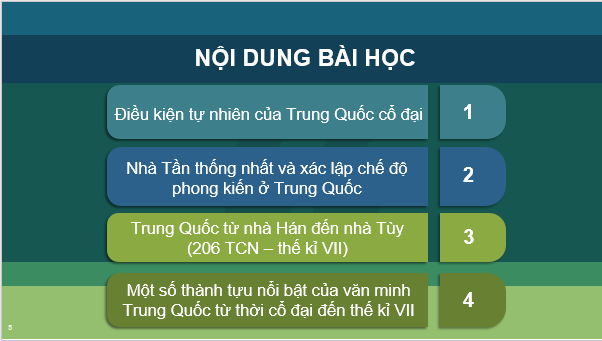 Giáo án điện tử Lịch Sử 6 Kết nối tri thức Bài 9: Trung Quốc từ thời cổ đại đến thế kỉ VII | PPT Lịch Sử 6