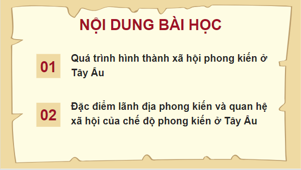 Giáo án điện tử Lịch Sử 7 Cánh diều Bài 1: Quá trình hình thành và phát triển chế độ phong kiến ở Tây Âu | PPT Lịch Sử 7