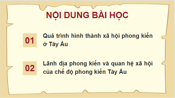 Giáo án điện tử Lịch Sử 7 Chân trời sáng tạo Bài 1: Quá trình hình thành và phát triển chế độ phong kiến ở Tây Âu | PPT Lịch Sử 7