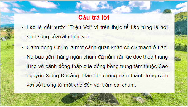 Giáo án điện tử Lịch Sử 7 Chân trời sáng tạo Bài 13: Vương quốc Lào | PPT Lịch Sử 7