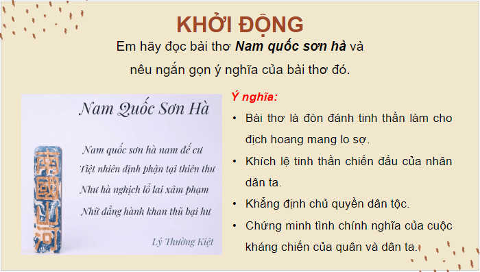 Giáo án điện tử Lịch Sử 7 Cánh diều Bài 15: Cuộc kháng chiến chống quân Tống xâm lược của nhà Lý (1075-1077) | PPT Lịch Sử 7