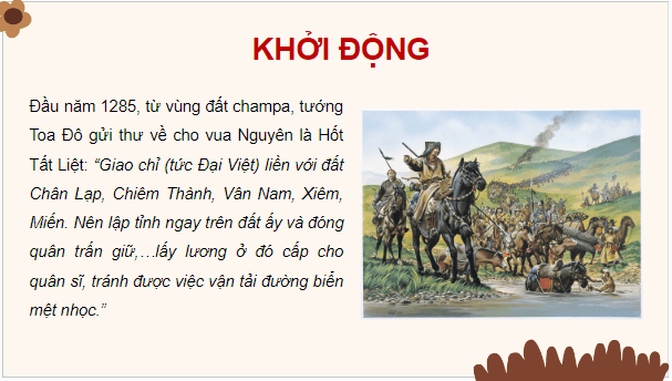 Giáo án điện tử Lịch Sử 7 Cánh diều Bài 17: Ba lần kháng chiến chống quân xâm lược Mông-Nguyên của nhà Trần (thế kỉ XIII) | PPT Lịch Sử 7