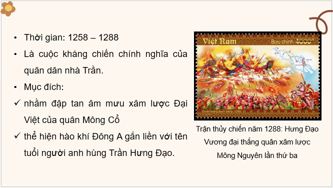 Giáo án điện tử Lịch Sử 7 Chân trời sáng tạo Bài 17: Ba lần kháng chiến chống quân xâm lược Mông - Nguyên | PPT Lịch Sử 7